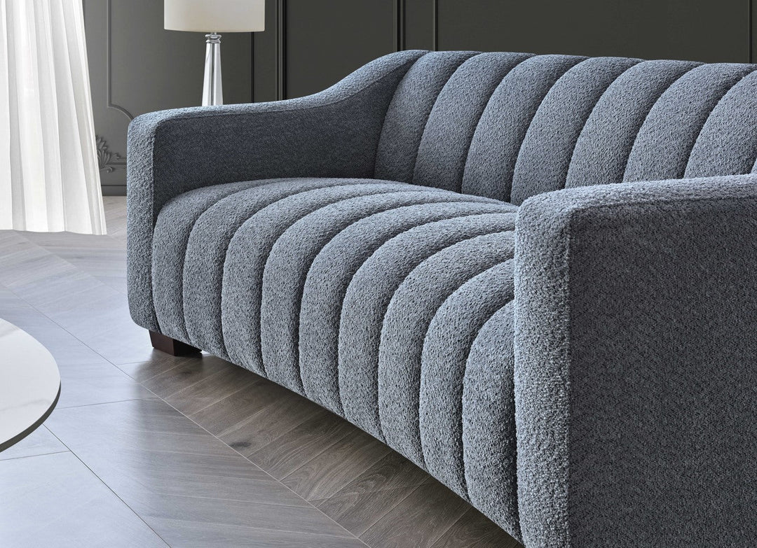 **PROMO** Aluxo Astoria 3 Seater Sofa in Iron Boucle Fabric