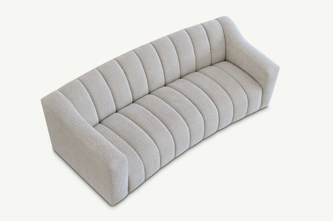 Aluxo Astoria 3 Seater Sofa in Oatmeal Boucle Fabric