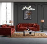 Load image into Gallery viewer, Aluxo Lenox Sofa Range in Rust Velvet
