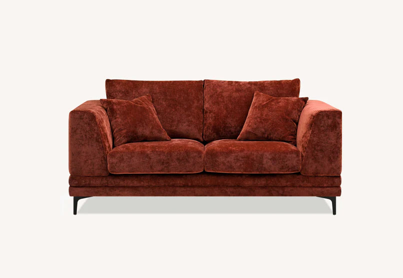 Aluxo Lenox Sofa Range in Rust Velvet