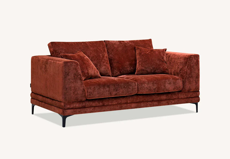 Aluxo Lenox Sofa Range in Rust Velvet