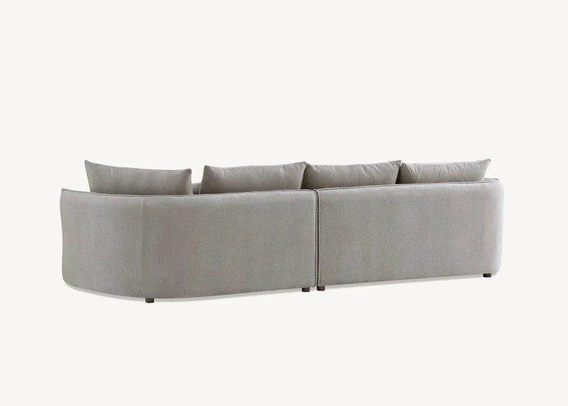 **PROMO** Aluxo Tribeca Corner Group in Pearl Boucle Fabric