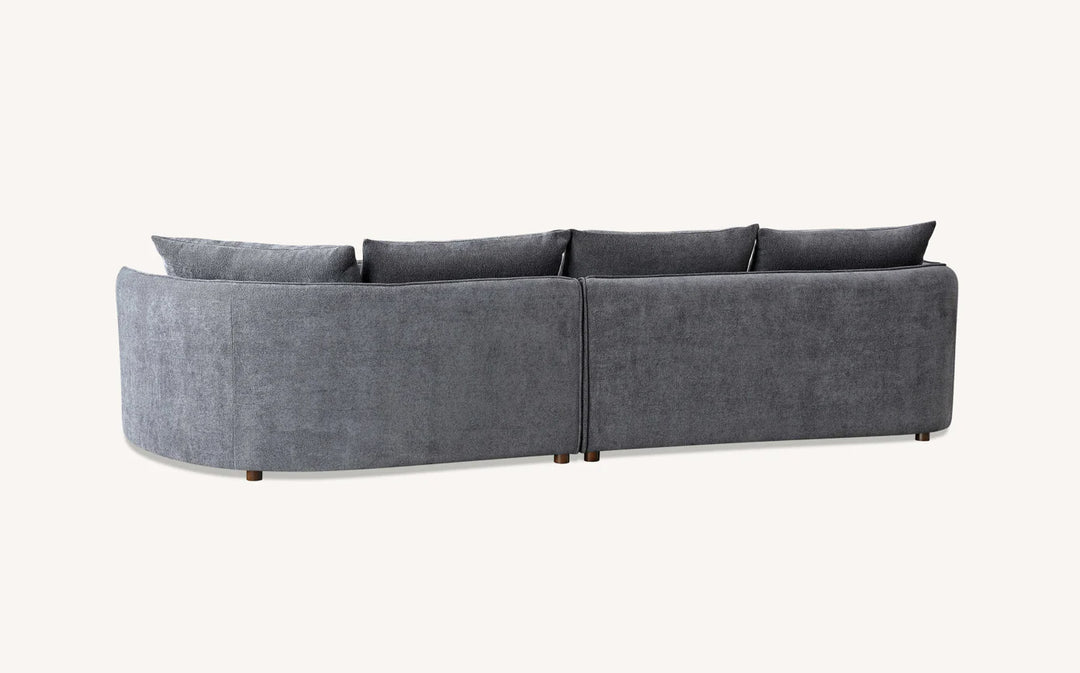 **PROMO** Aluxo Rubin Corner Chaise in Charcoal Boucle