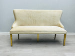 Load image into Gallery viewer, Victoria Cream Gold Luxury Bench
