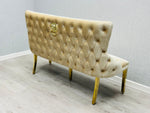 Load image into Gallery viewer, Victoria Cream Gold Luxury Bench
