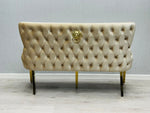 Load image into Gallery viewer, Victoria Cream Gold Luxury Bench
