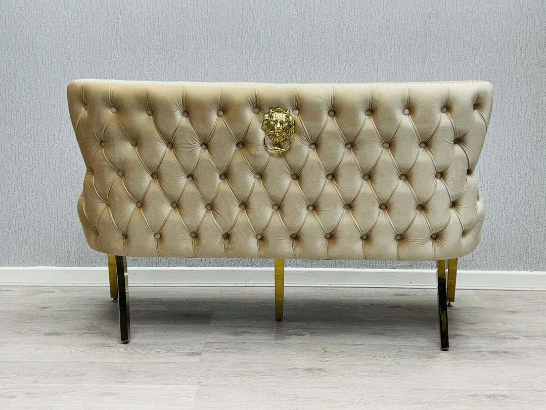 Victoria Cream Gold Luxury Bench