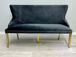 Load image into Gallery viewer, Victoria Black Gold Luxury Bench
