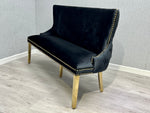 Load image into Gallery viewer, Victoria Black Gold Luxury Bench
