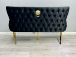 Load image into Gallery viewer, Victoria Black Gold Luxury Bench
