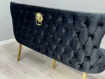 Load image into Gallery viewer, Victoria Black Gold Luxury Bench
