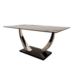 Load image into Gallery viewer, **PROMO** - Venus 1.6 Chrome Dining Table with Black Sintered Stone Top
