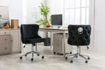 Load image into Gallery viewer, Valentino Black Velvet Office Chair
