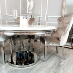 Load image into Gallery viewer, Chelsea Dining Chair ALL COLOURS with Lion Knocker &amp; Buttoned Back
