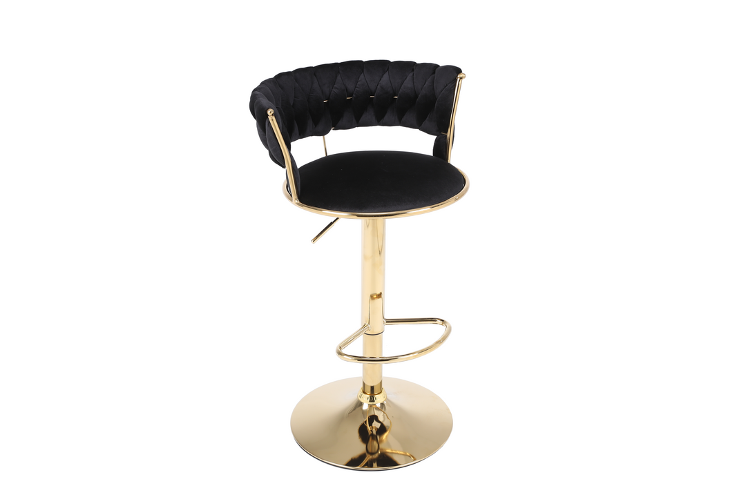 Camelia Black & Gold Bar Stool