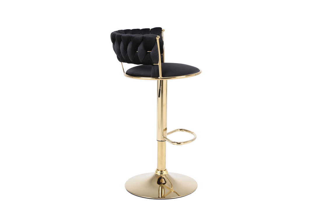 Camelia Black & Gold Bar Stool