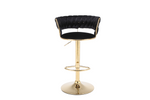 Load image into Gallery viewer, Camelia Black &amp; Gold Bar Stool
