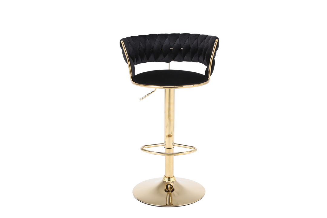 Camelia Black & Gold Bar Stool