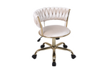 Load image into Gallery viewer, Camelia Cream &amp; Gold Office Chair
