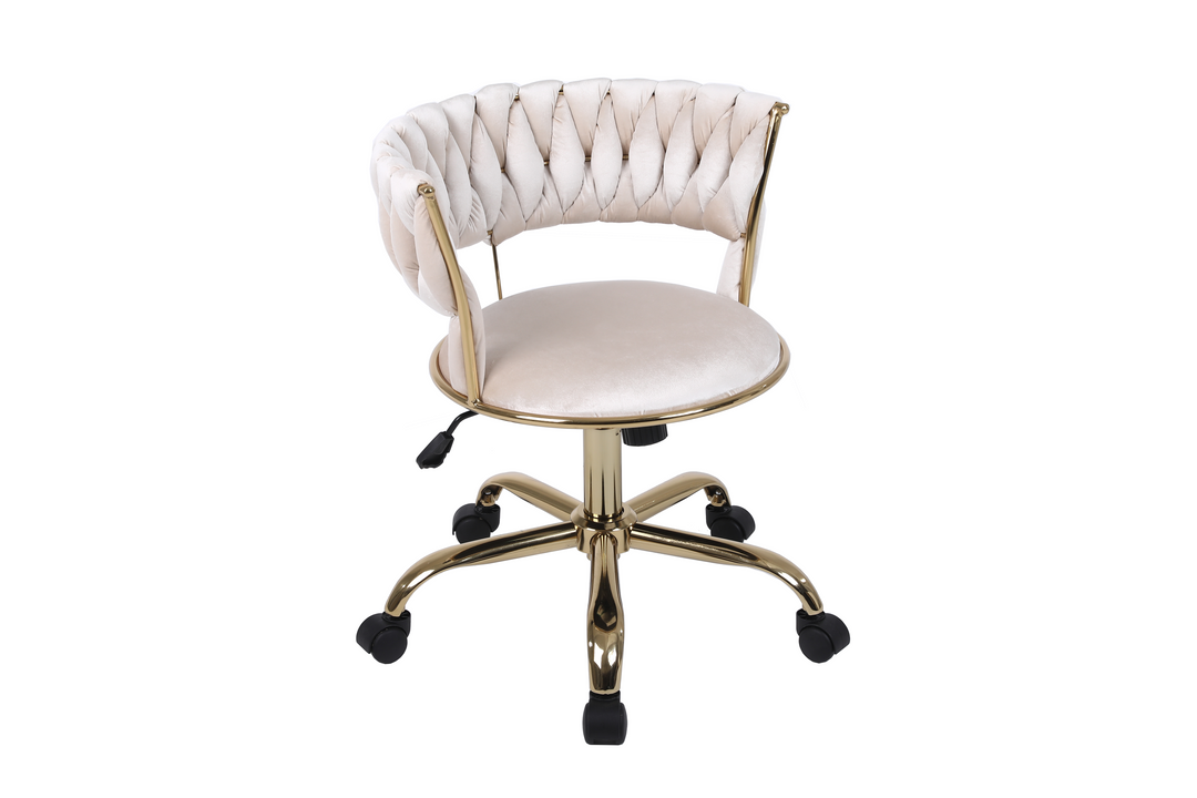 Camelia Cream & Gold Office Chair