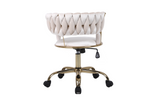 Load image into Gallery viewer, Camelia Cream &amp; Gold Office Chair
