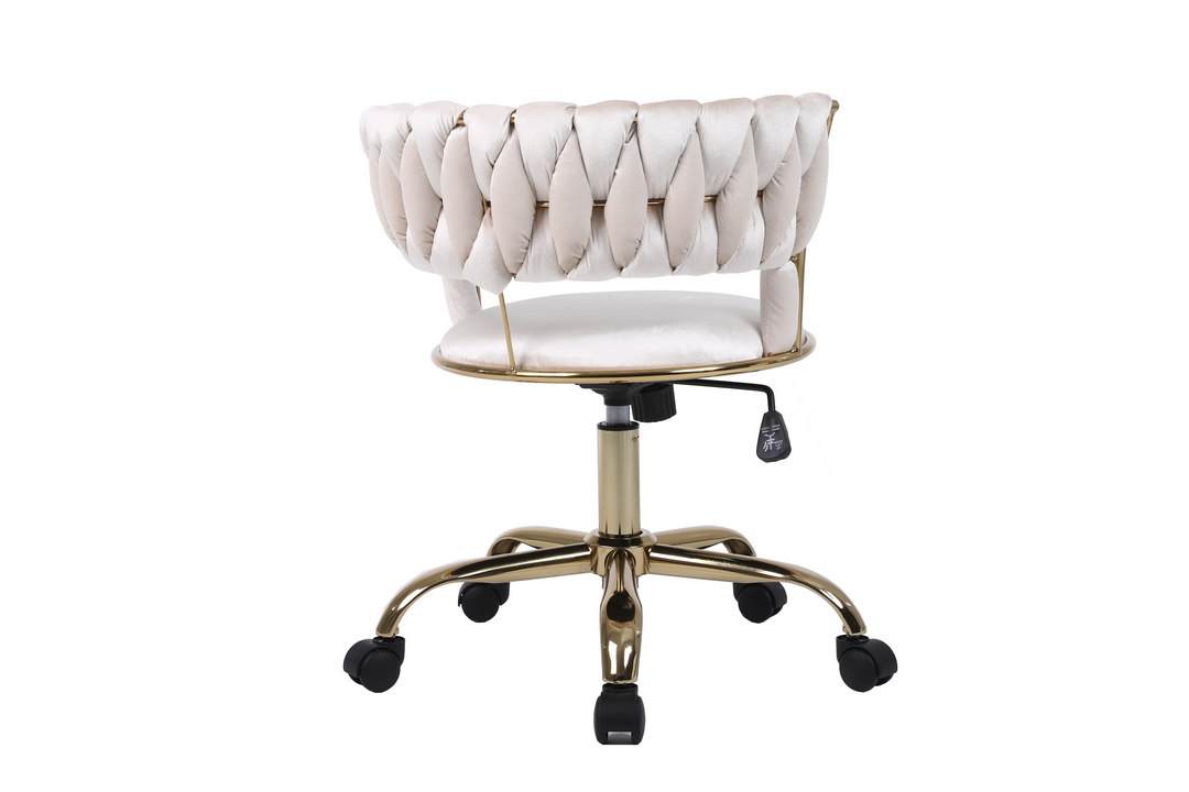 Camelia Cream & Gold Office Chair