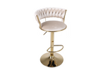 Load image into Gallery viewer, Camelia Cream &amp; Gold Bar Stool
