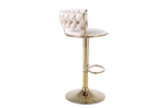 Load image into Gallery viewer, Camelia Cream &amp; Gold Bar Stool
