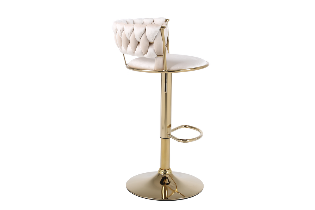 Camelia Cream & Gold Bar Stool