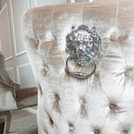 Load image into Gallery viewer, Chelsea Dining Chair ALL COLOURS with Lion Knocker &amp; Buttoned Back
