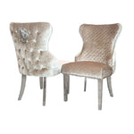 Load image into Gallery viewer, Chelsea Dining Chair ALL COLOURS with Lion Knocker &amp; Buttoned Back
