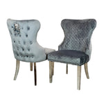 Load image into Gallery viewer, Chelsea Dining Chair ALL COLOURS with Lion Knocker &amp; Buttoned Back
