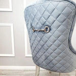 Load image into Gallery viewer, Kate Dining Chair ALL COLOURS with Chrome Clasp &amp; Quilted Back
