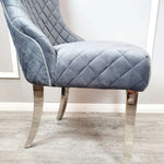 Load image into Gallery viewer, Kate Dining Chair ALL COLOURS with Chrome Clasp &amp; Quilted Back
