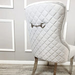 Load image into Gallery viewer, Kate Dining Chair ALL COLOURS with Chrome Clasp &amp; Quilted Back
