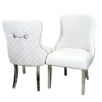 Load image into Gallery viewer, Kate Dining Chair ALL COLOURS with Chrome Clasp &amp; Quilted Back
