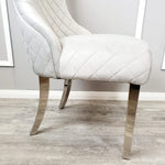 Load image into Gallery viewer, Kate Dining Chair ALL COLOURS with Chrome Clasp &amp; Quilted Back
