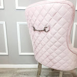 Load image into Gallery viewer, Kate Dining Chair ALL COLOURS with Chrome Clasp &amp; Quilted Back
