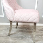 Load image into Gallery viewer, Kate Dining Chair ALL COLOURS with Chrome Clasp &amp; Quilted Back
