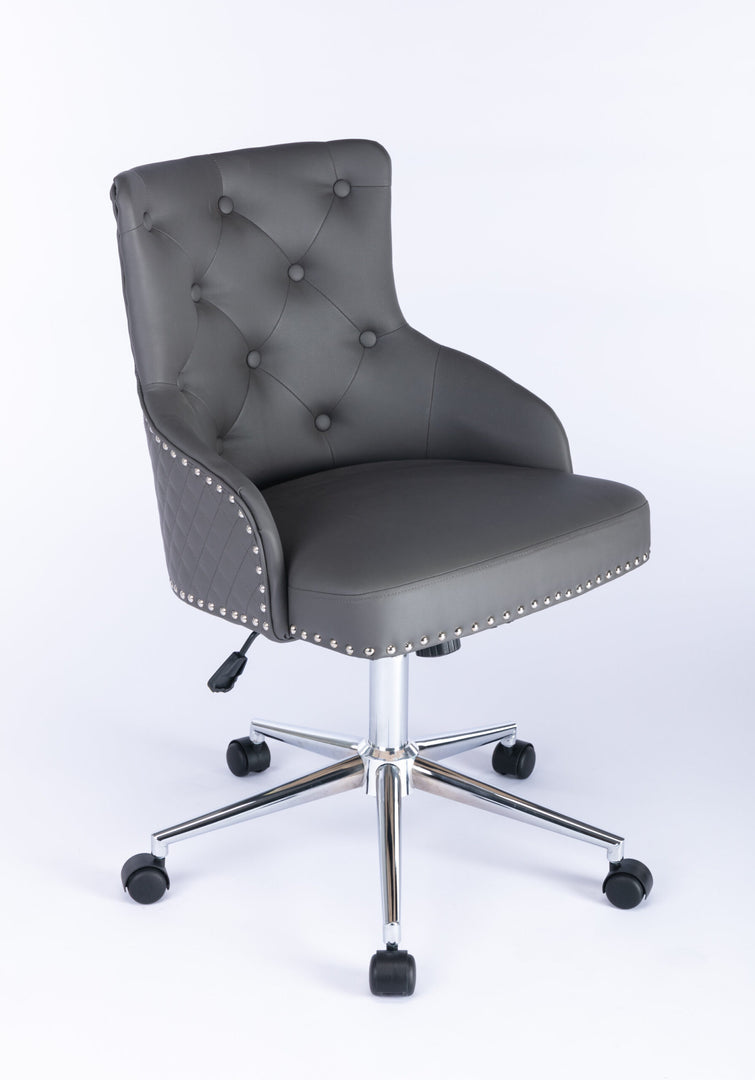 Majestic Grey PU Leather Office Chair