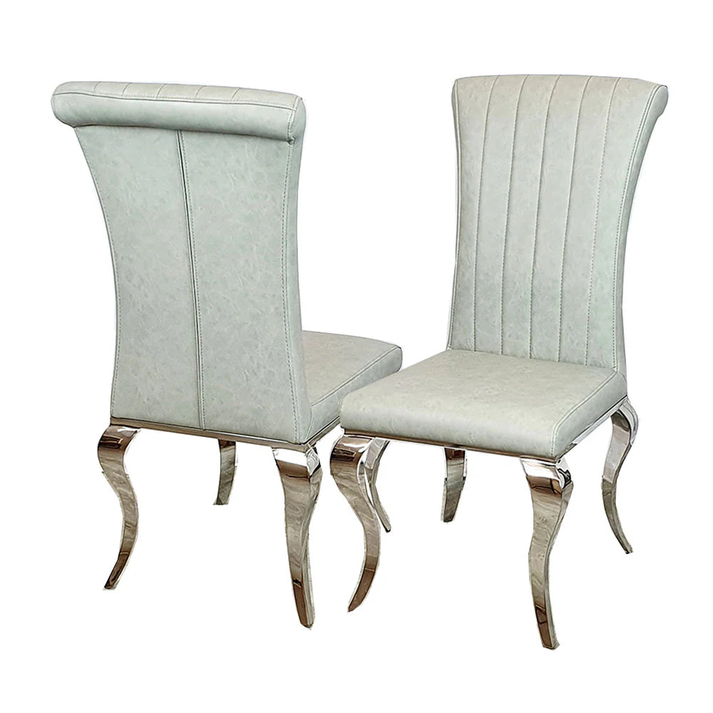 Nicole Dining Chair ALL COLOURS with Plain Back, Line & Cross Stitch