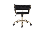 Load image into Gallery viewer, Camelia Black &amp; Gold Office Chair
