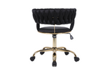 Load image into Gallery viewer, Camelia Black &amp; Gold Office Chair
