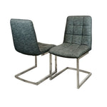 Load image into Gallery viewer, Tara Faux Leather Dining Chair ALL COLOURS with plain Back &amp; Stitch Detail
